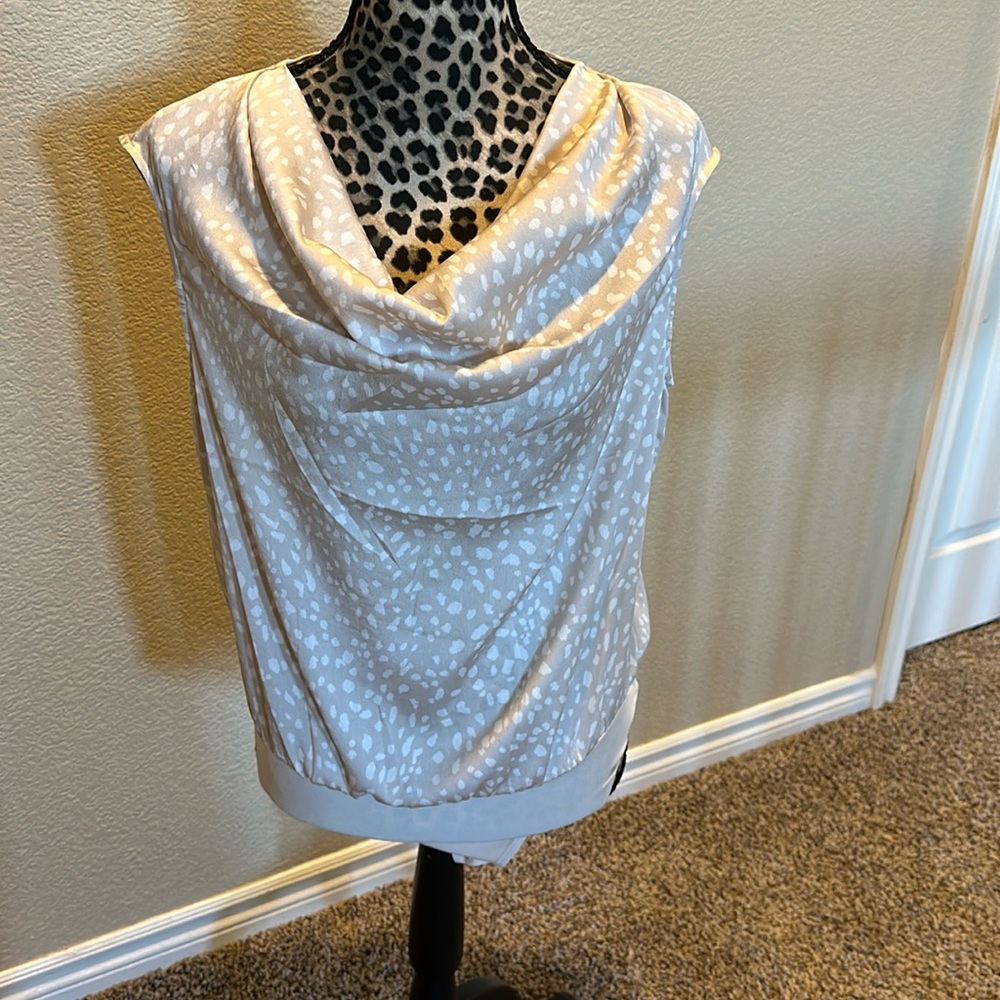 Express bodysuit, leopard print, cowl neck, size M